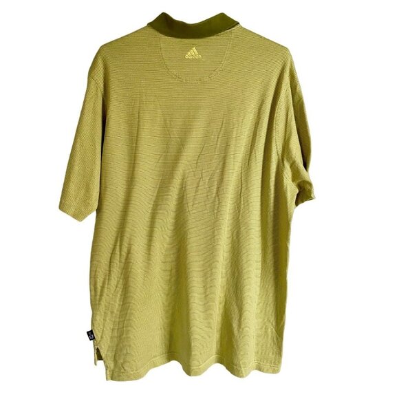 Adidas Climalite Green Striped Polo Shirt Men's XL - Picture 5 of 10